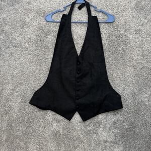 Lord West Vest Mens Fit All 37-50 Black Formal Adjustable Tuxedo Waistcoat USA